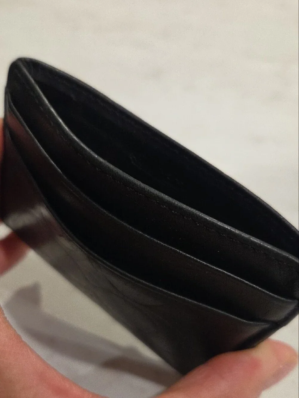 Coach Black Leather Card Holder With Clip